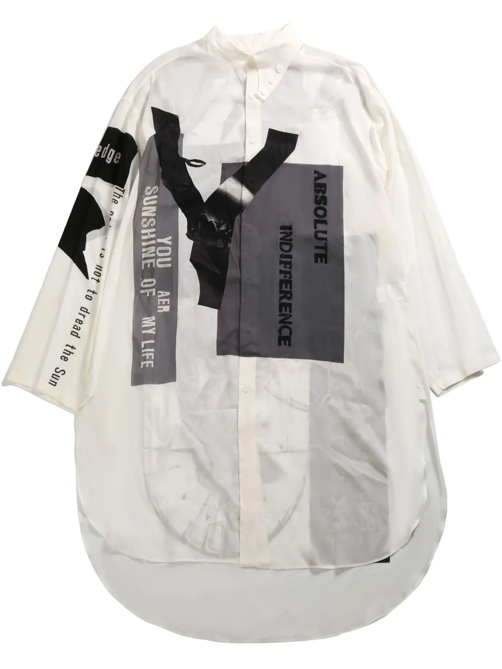 Yohji Yamamoto printed shirt Wit