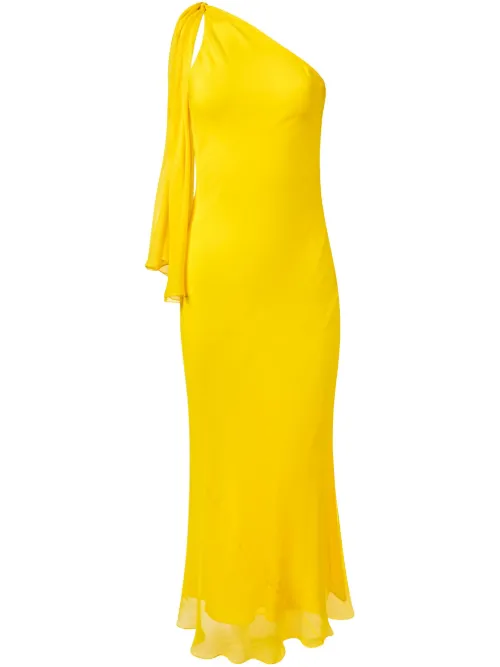 Robe en soie à une épaule - Alejandra Alonso Rojas - Modalova
