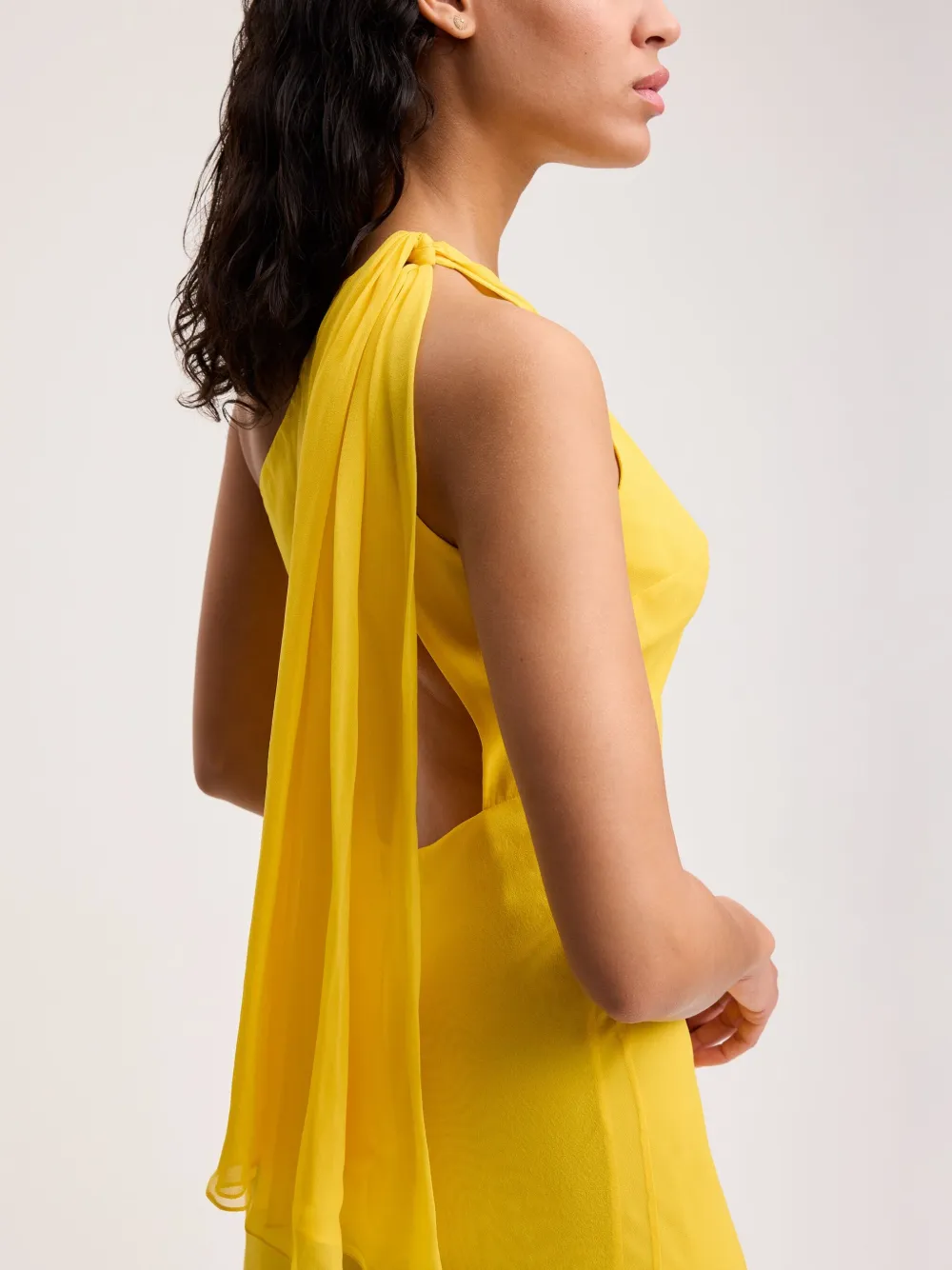 Alejandra Alonso Rojas Asymmetrische jurk Geel