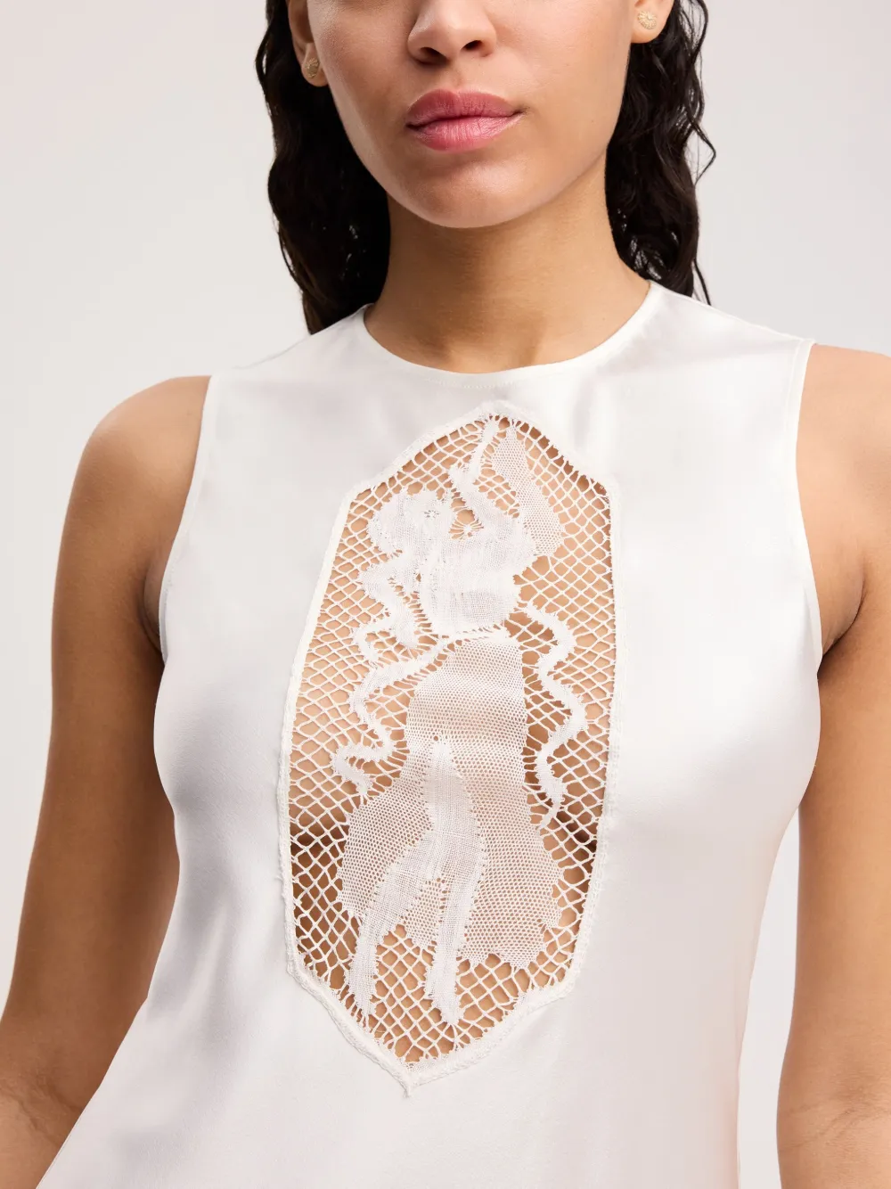 Alejandra Alonso Rojas Uitgesneden midi-jurk Beige