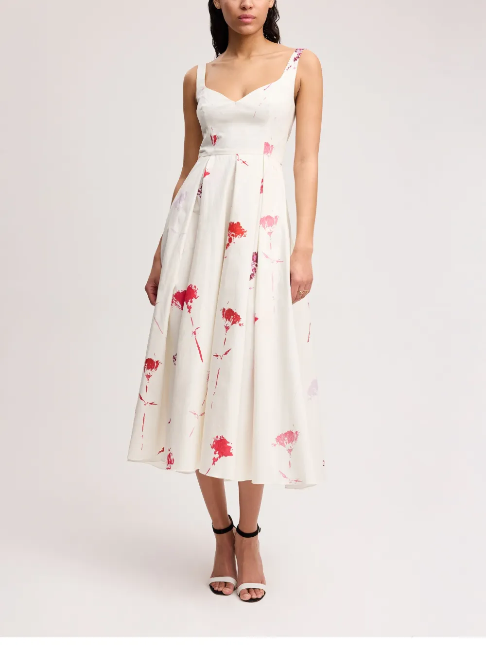 Alejandra Alonso Rojas floral-print midi dress - Wit