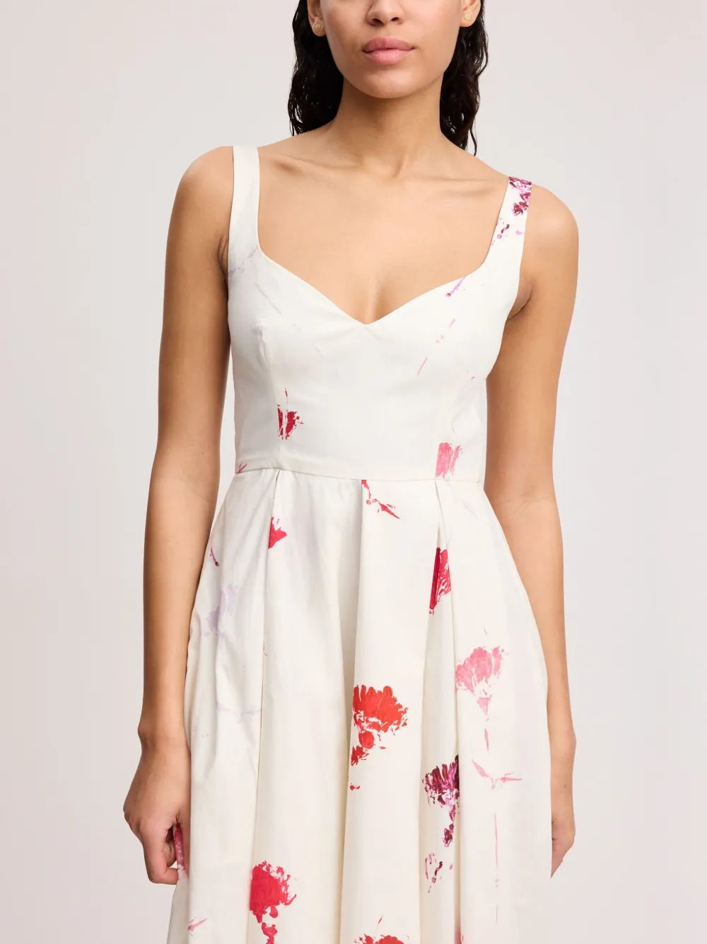 Alejandra Alonso Rojas Midi-jurk met bloemenprint Wit