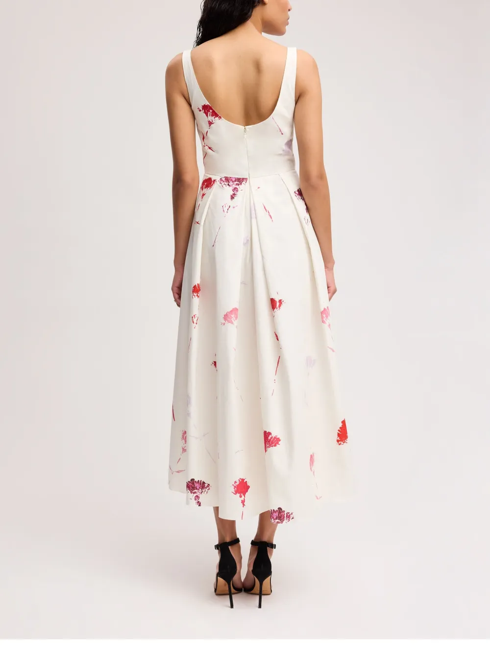 Alejandra Alonso Rojas Midi-jurk met bloemenprint Wit