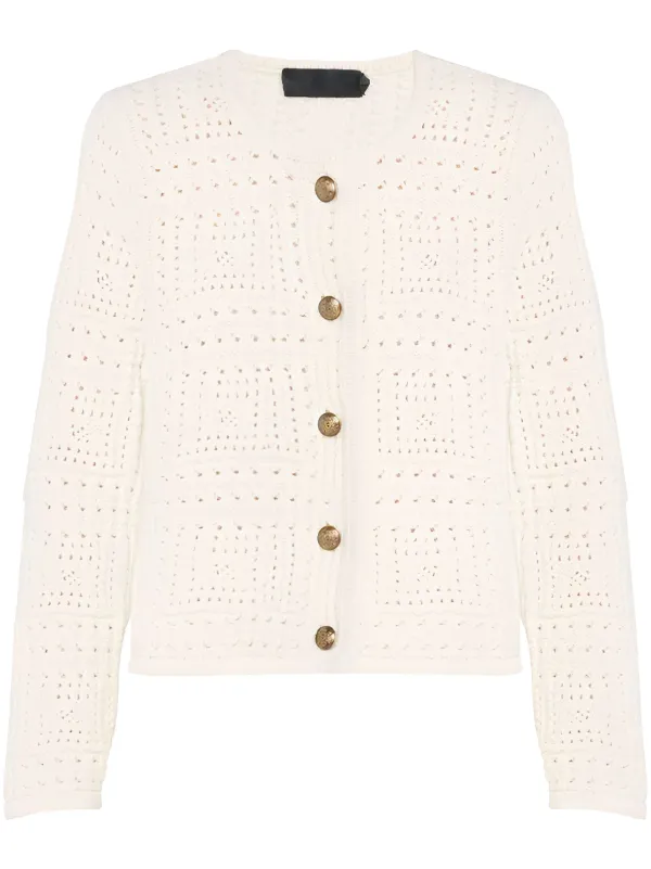 Nili Lotan Cashmere Cardigan in White