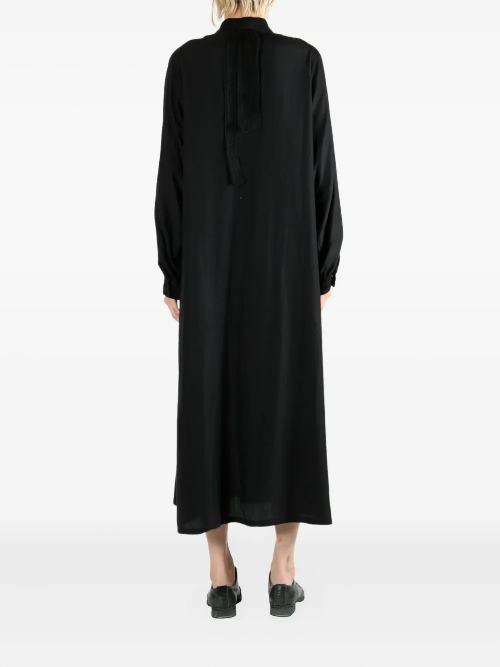 Y's button-cuff shirt dress Zwart