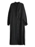 Y's button-cuff shirt dress - Black