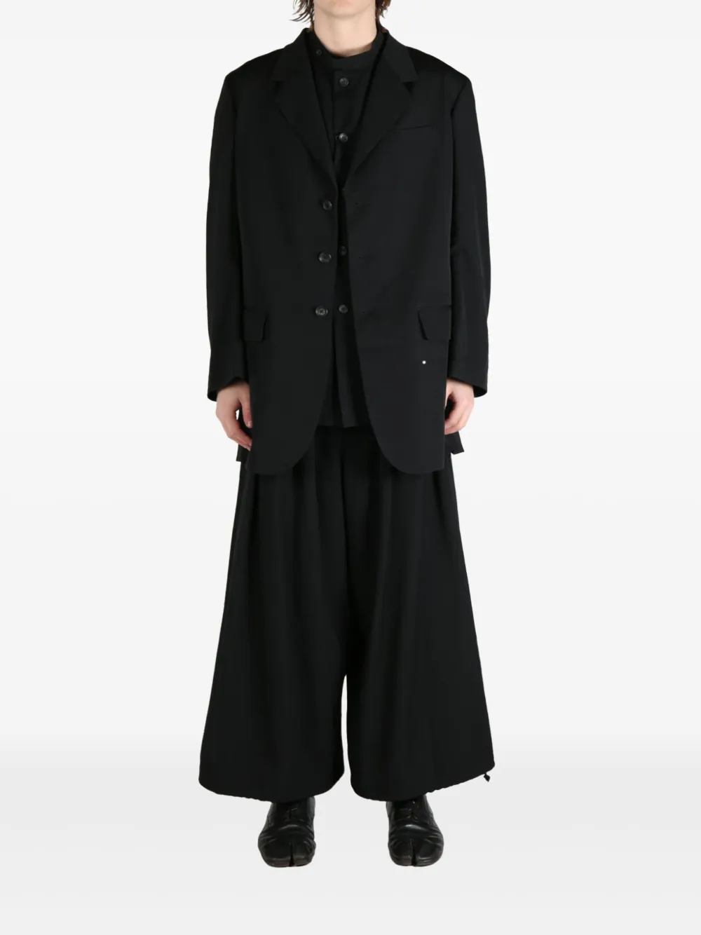 Yohji Yamamoto wool blazer - Zwart