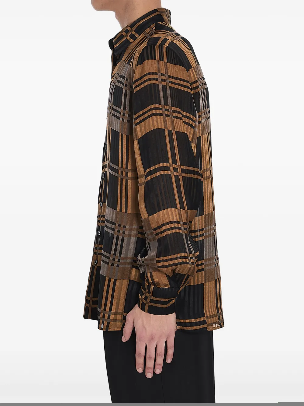 Saint Laurent Zijden overhemd Zwart