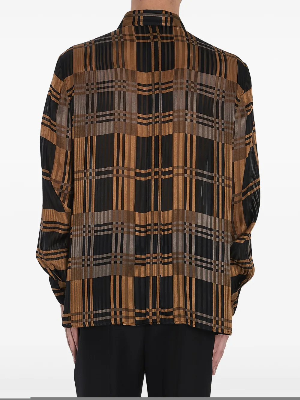 Saint Laurent Zijden overhemd Zwart