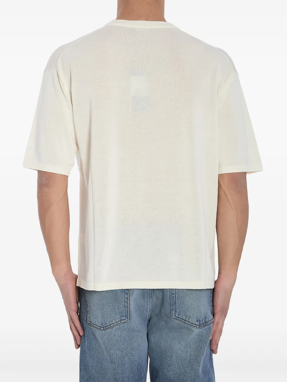 Roberto Collina Short-sleeve Cotton T-shirt In Neutrals