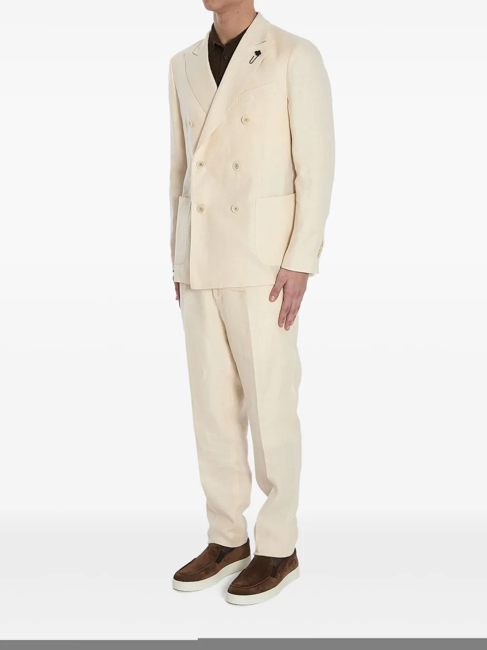 Lardini Blazer met dubbele rij knopen Beige