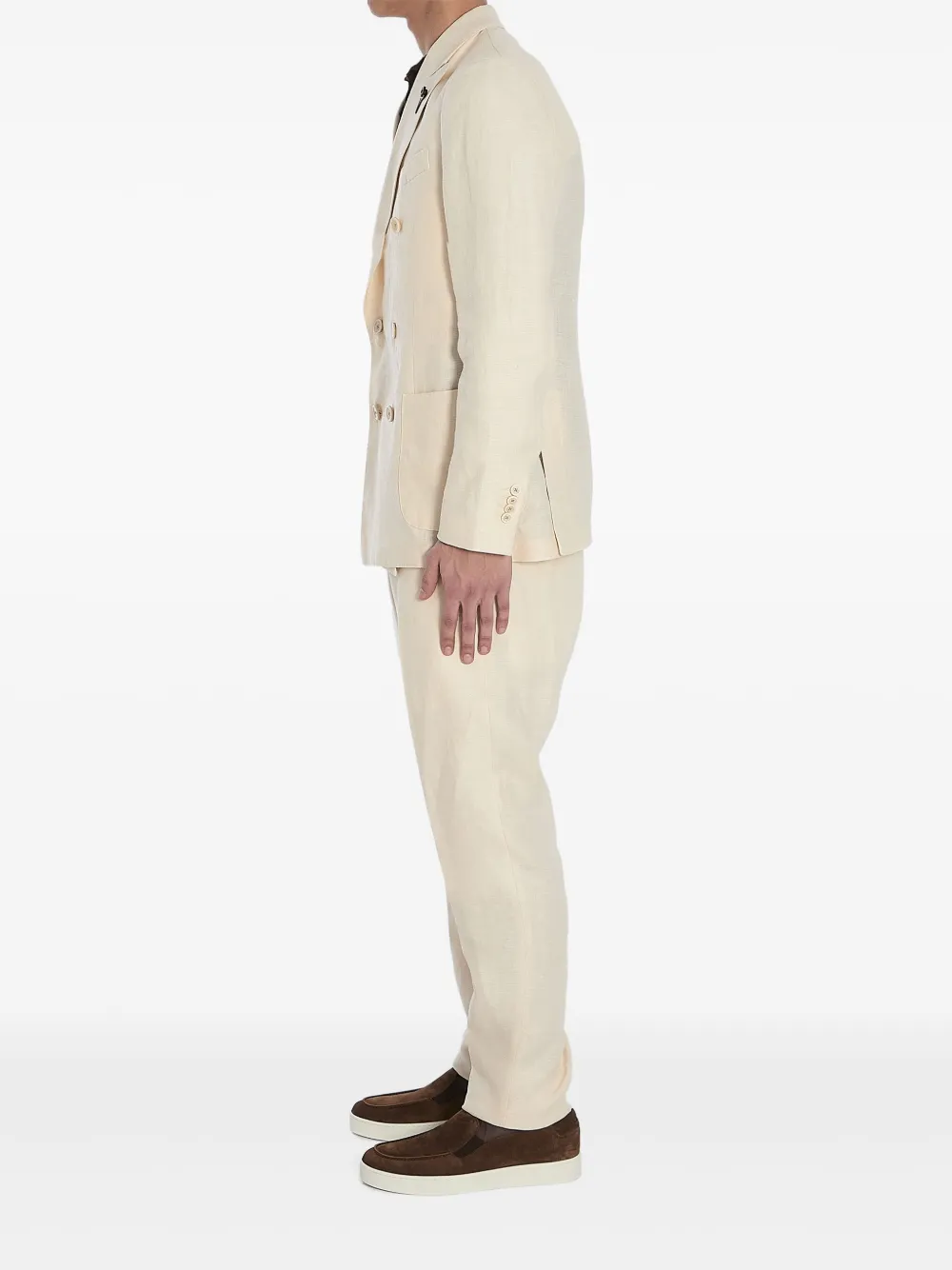  Lardini Double-breasted Blazer - Neutrals 
