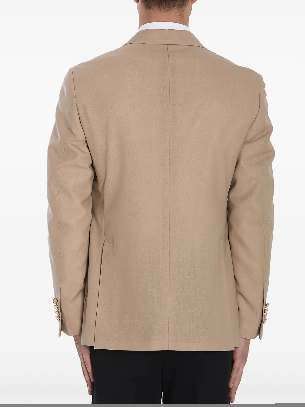 Lardini Wollen blazer met enkele rij knopen Beige