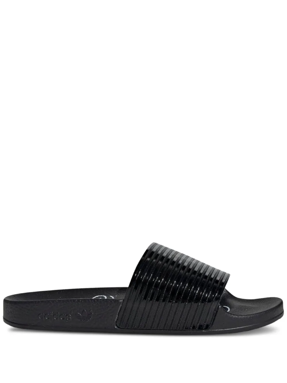 Adidas Rich Mnisi Adilette "Core Black Cloud White Supplier Colour" slides