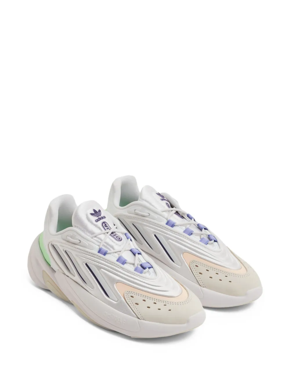 adidas Ozelia "Cloud White Dark Purple Beam Green" sneakers