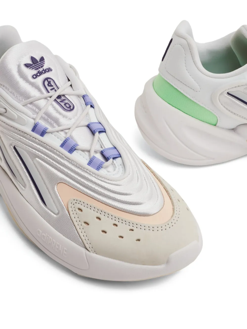 adidas Ozelia "Cloud White Dark Purple Beam Green" sneakers