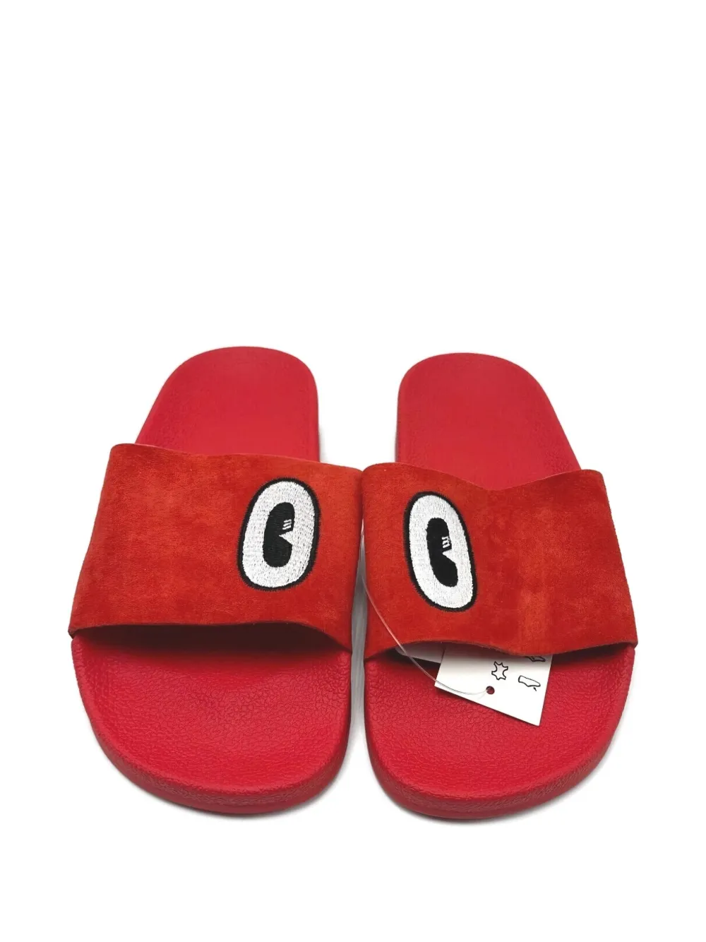 Adidas Originals X Hattie Stewart Adilette "red/white/core Black" Slides In Red