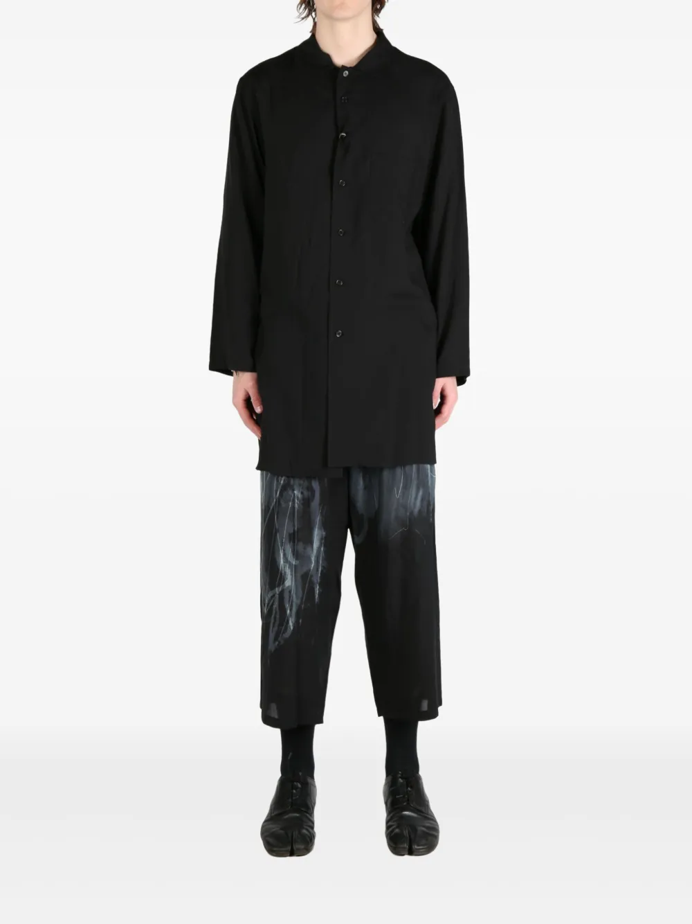 Yohji Yamamoto button-up shirt - Zwart