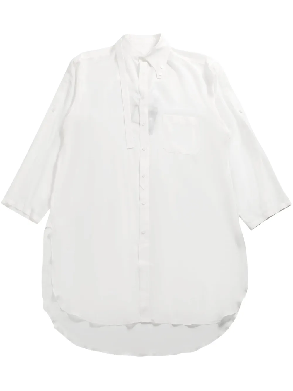 Yohji Yamamoto silk shirt Wit