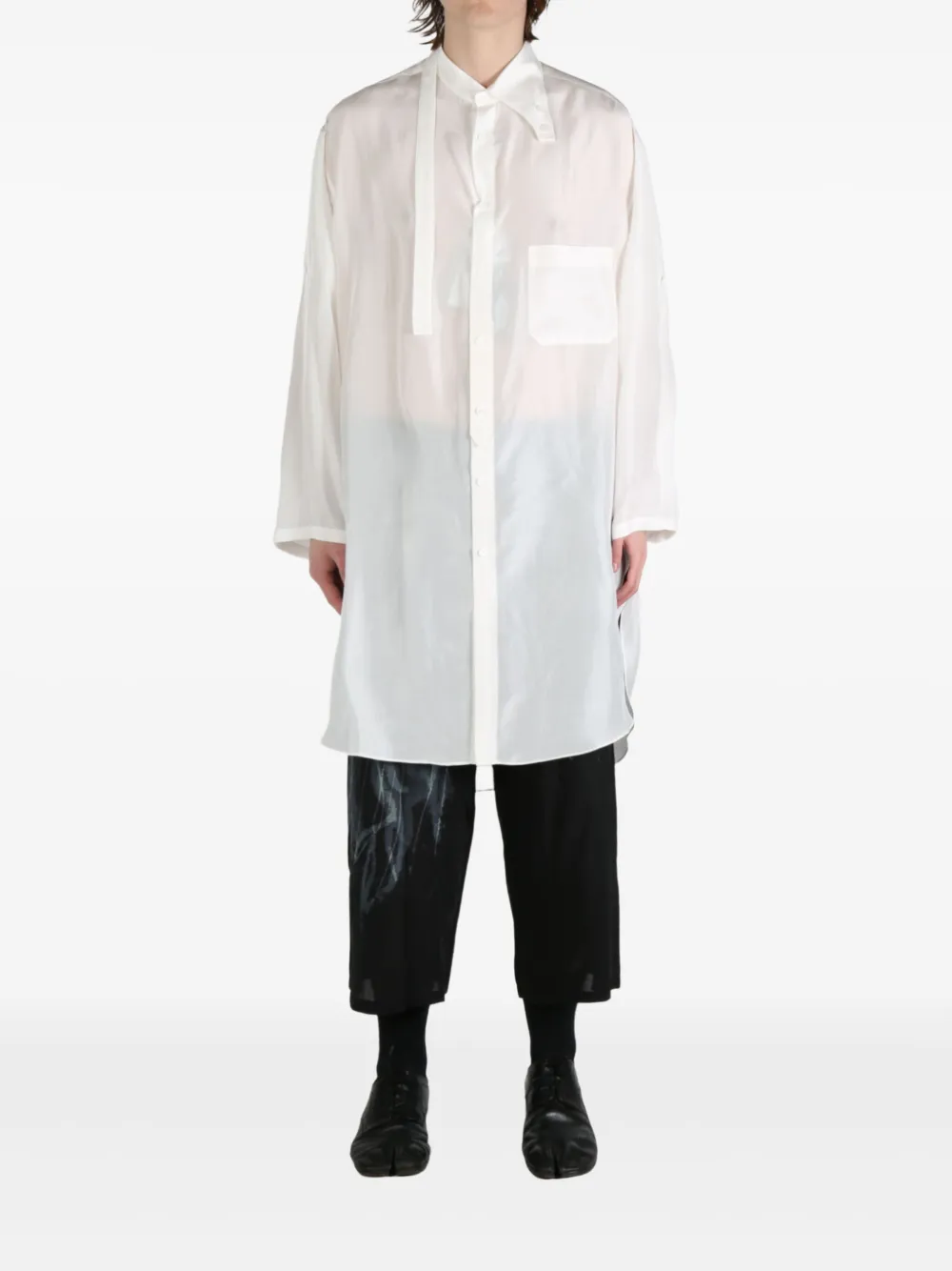 Yohji Yamamoto silk shirt - Wit