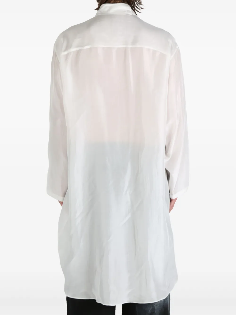 Yohji Yamamoto silk shirt Wit