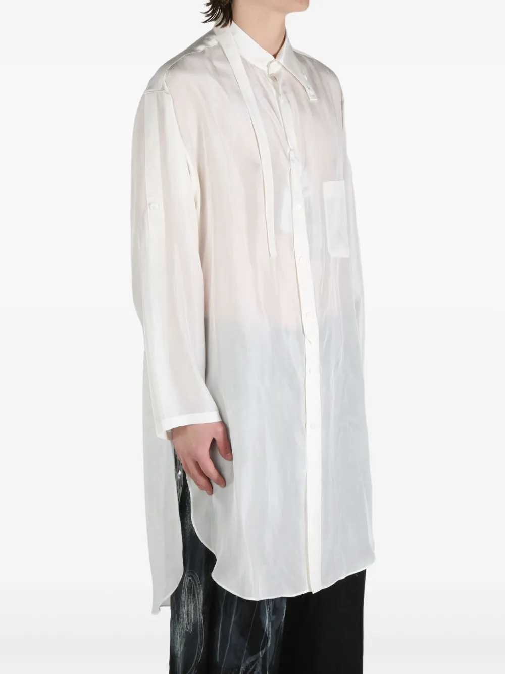 Yohji Yamamoto silk shirt Wit