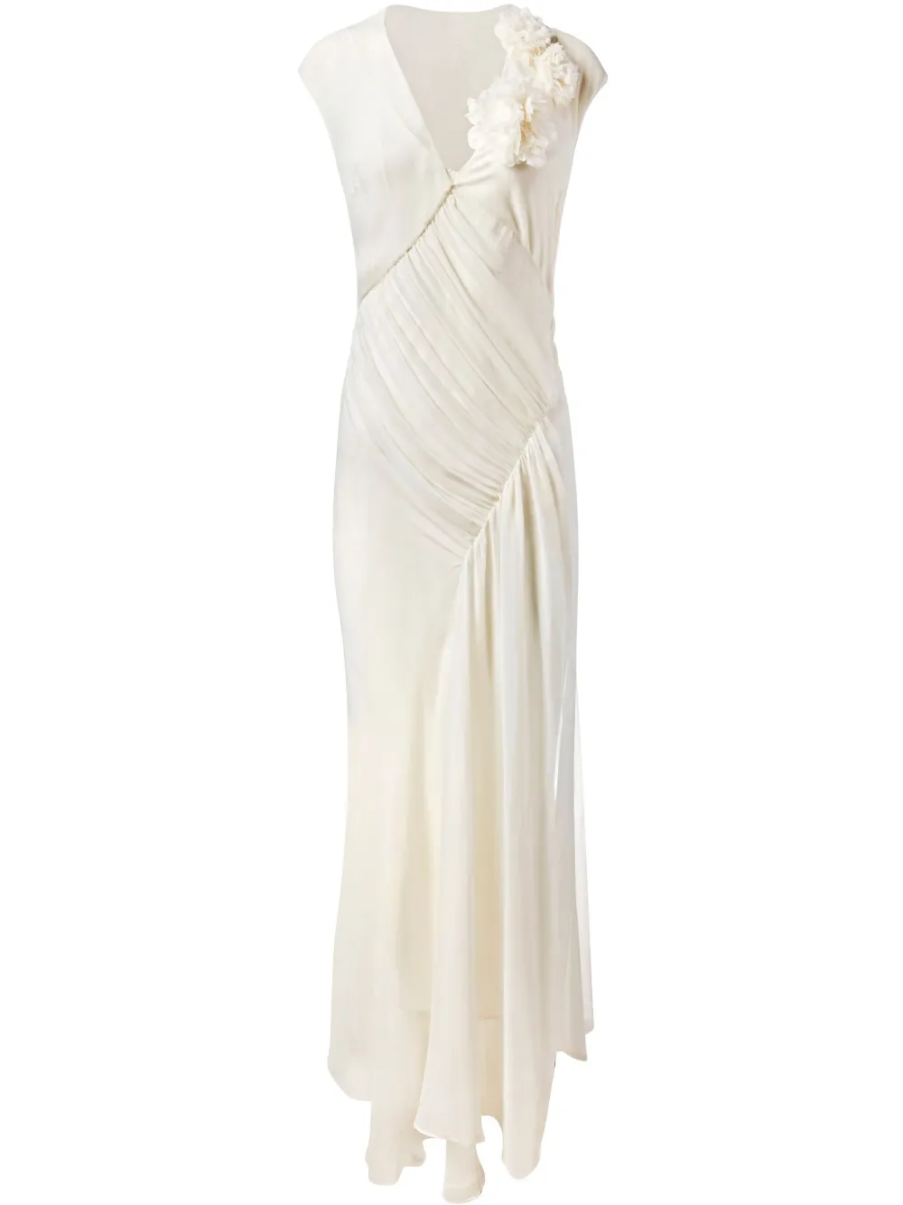 draped chiffon dress