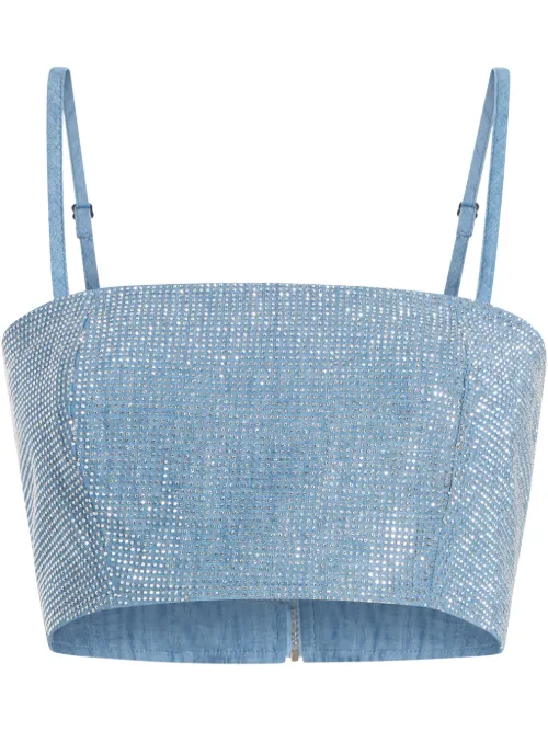 Haut crop à ornements de perles - Cinq A Sept - Modalova