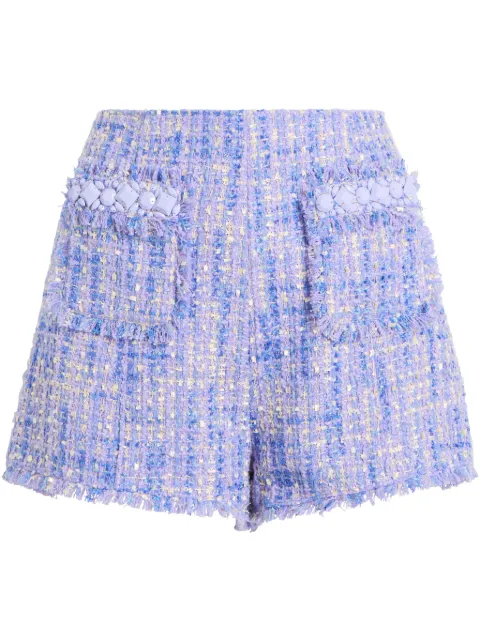 Cinq A Sept shorts de tweed con detalles de bolsillo