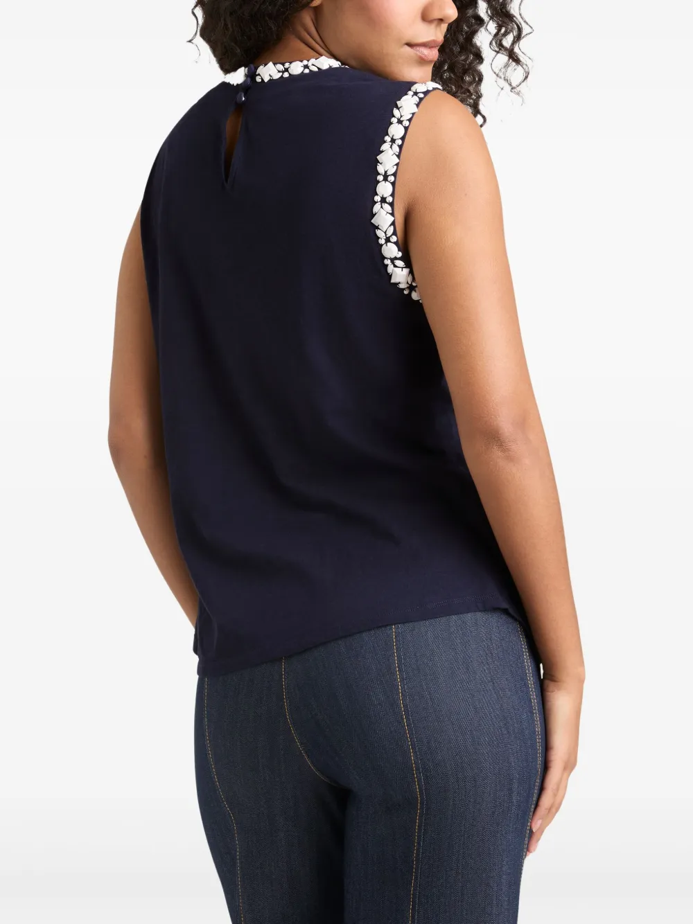Cinq A Sept Top met print Blauw