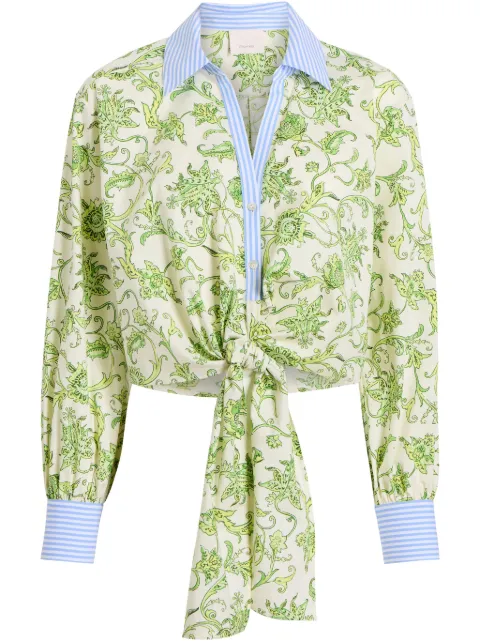 Cinq A Sept Gebundenes Hemd mit Blumen-Print