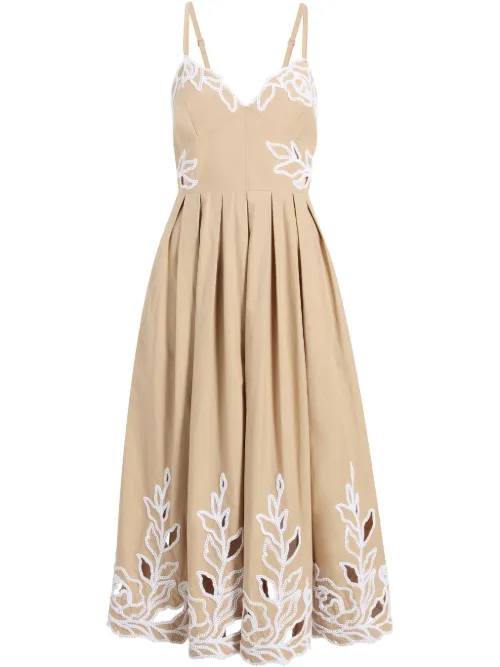 Robe brodée à coupe évasée - Cinq A Sept - Modalova