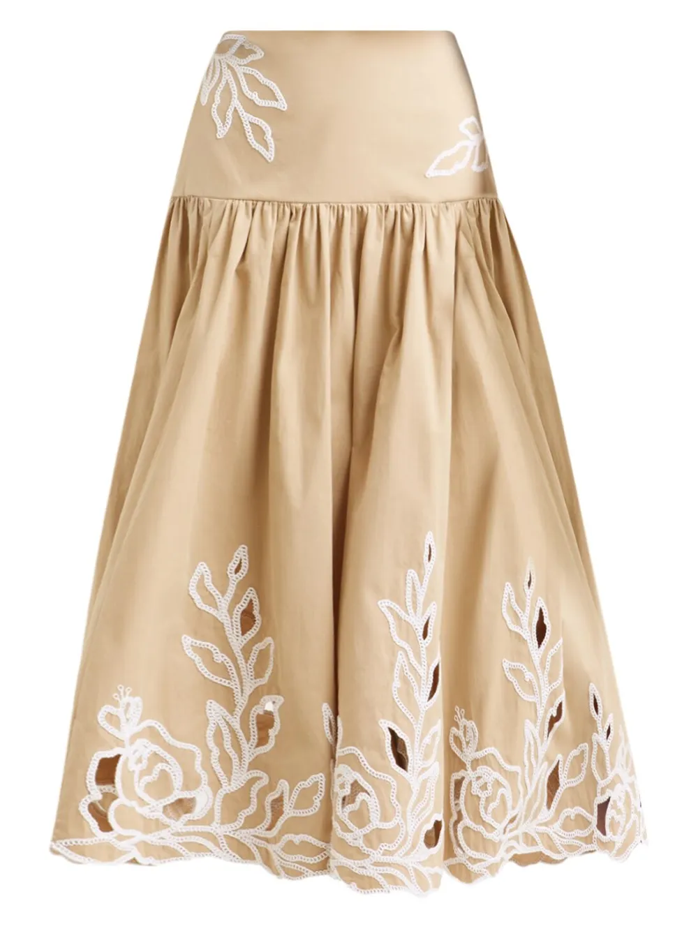 Cinq A Sept Trailing Peonies Tilda スカート - ニュートラル Cinq A Sept Trailing Peonies Tilda スカート - ニュートラル