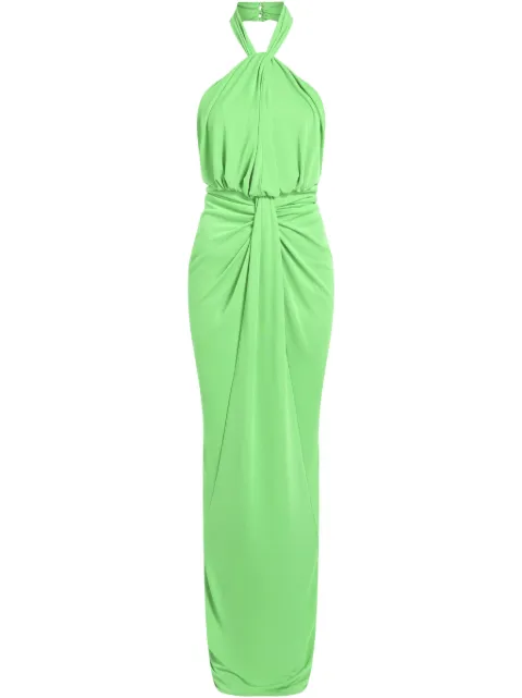 Cinq A Sept vestido con cuello halter y detalle retorcido