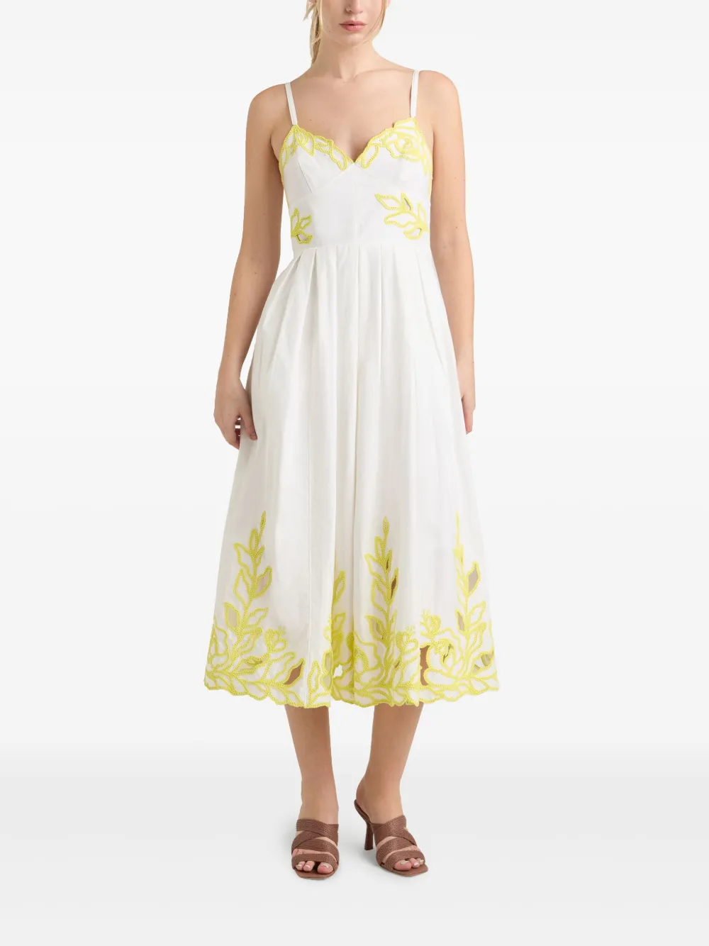 Cinq A Sept Trailing Peonies Maude dress - Wit