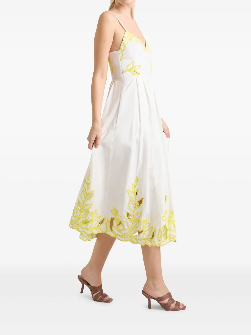 Cinq A Sept Trailing Peonies Maude jurk Wit