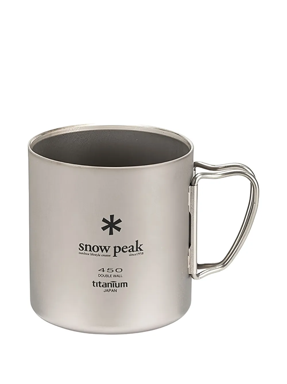 Snow Peak Double-wall Titanium Mug In Silver