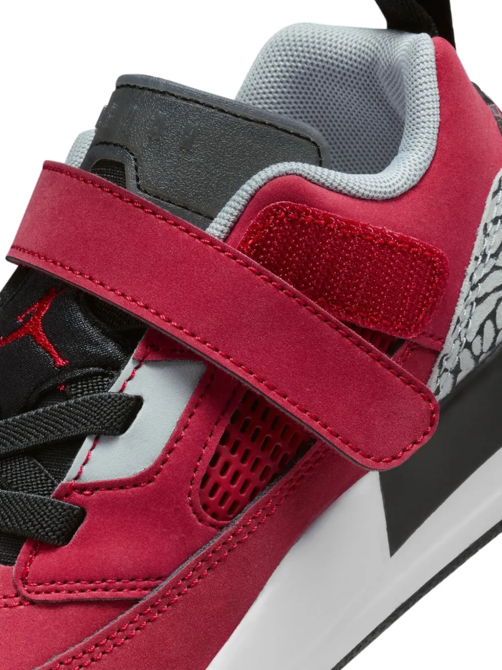 Jordan Kids Spizike Low "Gym Red Wolf Grey Cool Grey Black" sneakers