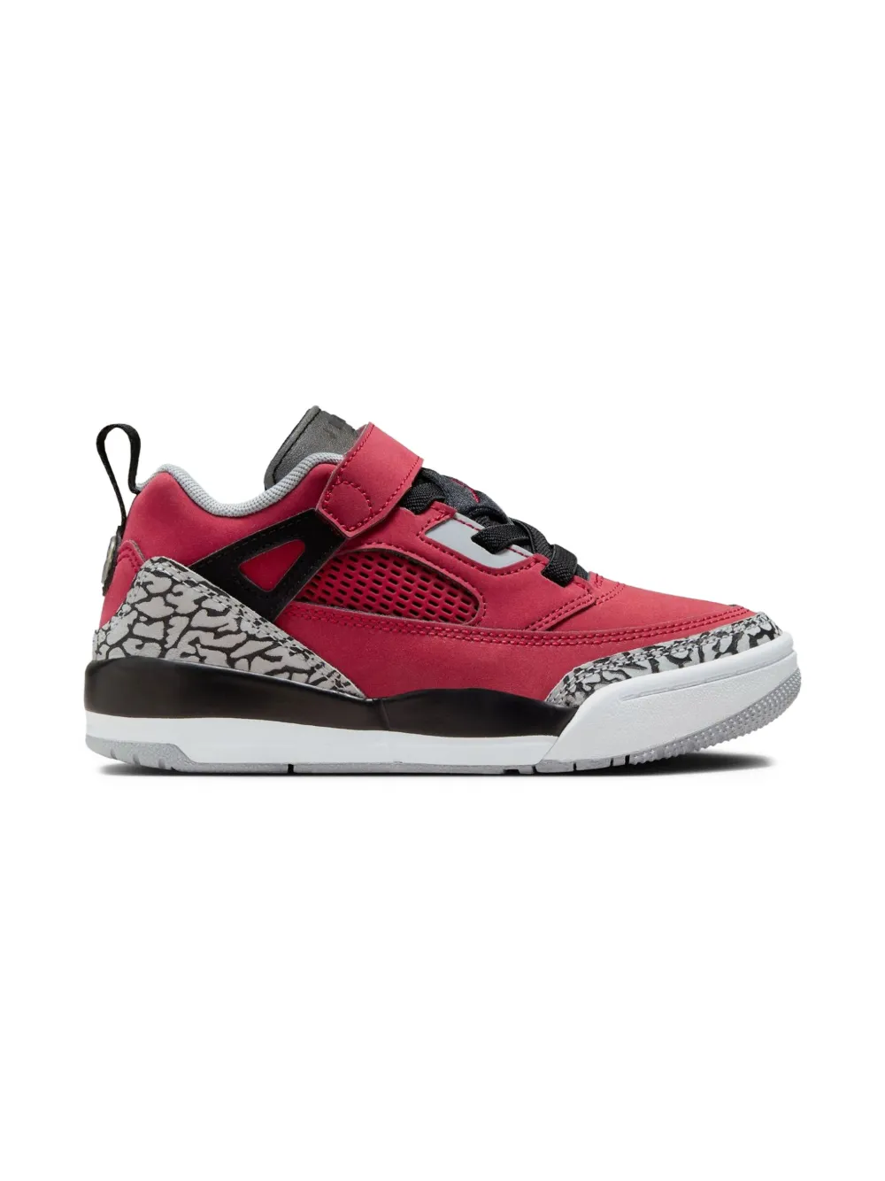 Jordan Kids Spizike Low "Gym Red Wolf Grey Cool Grey Black" sneakers