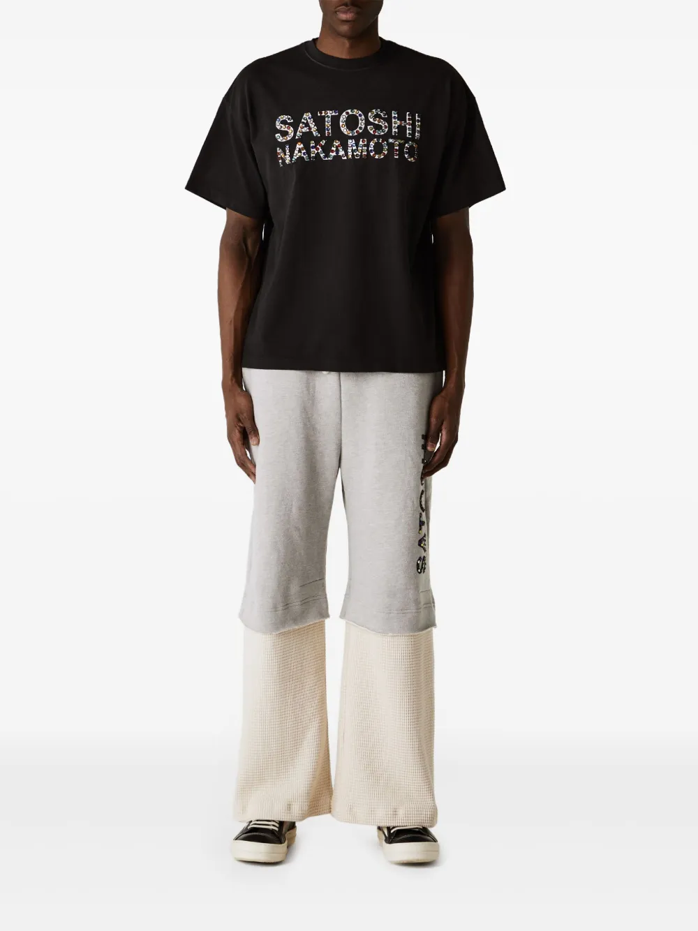 SATOSHI NAKAMOTO double-layered track pants - Grijs