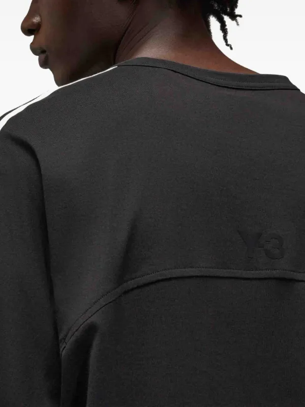 Y-3 x Y-3 Striped Cotton t-shirt | Black | FARFETCH