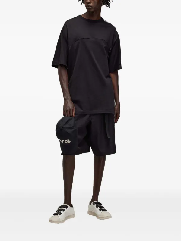 関税込【Y-3】Striped cotton-blend jersey T-shirt Y-3 Striped cotton-jersey T-shirt | THE OUTNET