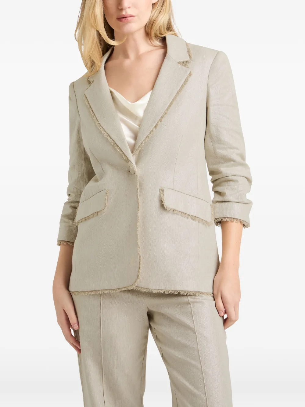 Cinq A Sept Blazer met franje Beige