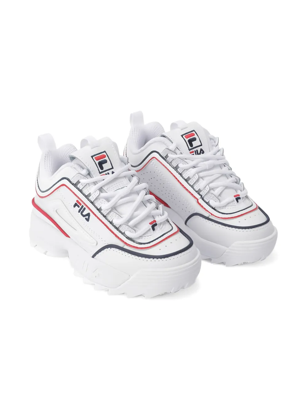 Fila Kids Disruptor 2 "White Navy Red" sneakers Wit