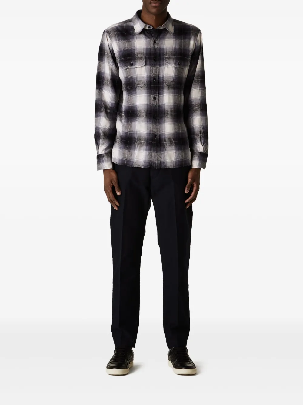 TOM FORD check shirt - Wit