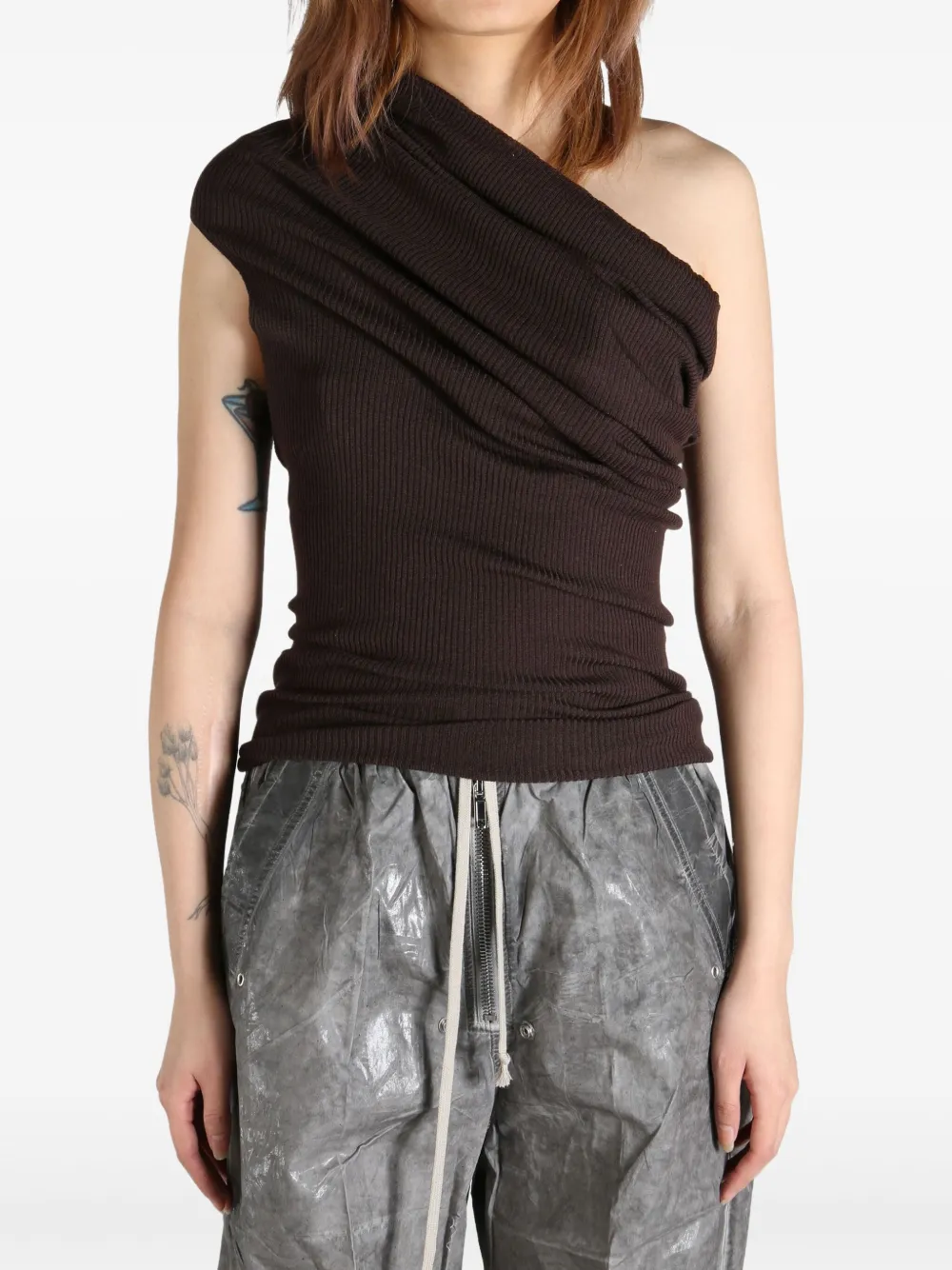 RICK OWENS WOOL ASYMMETRIC TOP