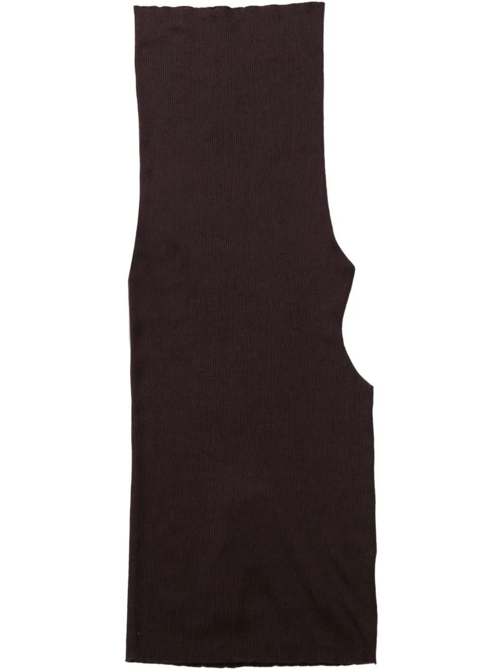 Rick Owens wool asymmetric top Bruin