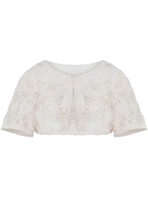 Unreal Fur chamarra con aplique de rosa