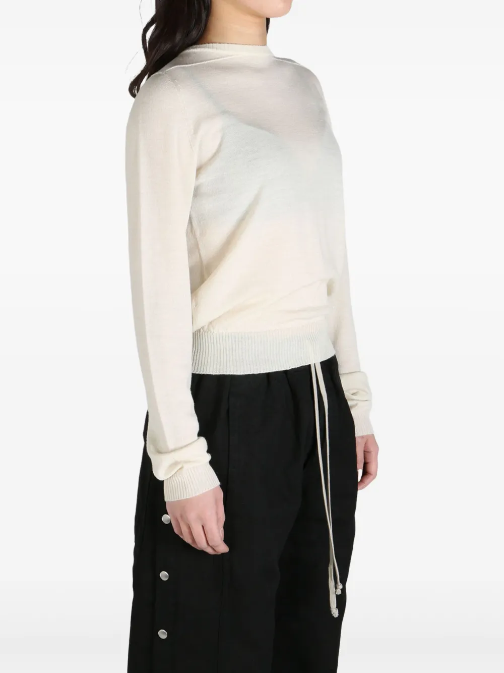 Rick Owens Biker Level sweater Wit