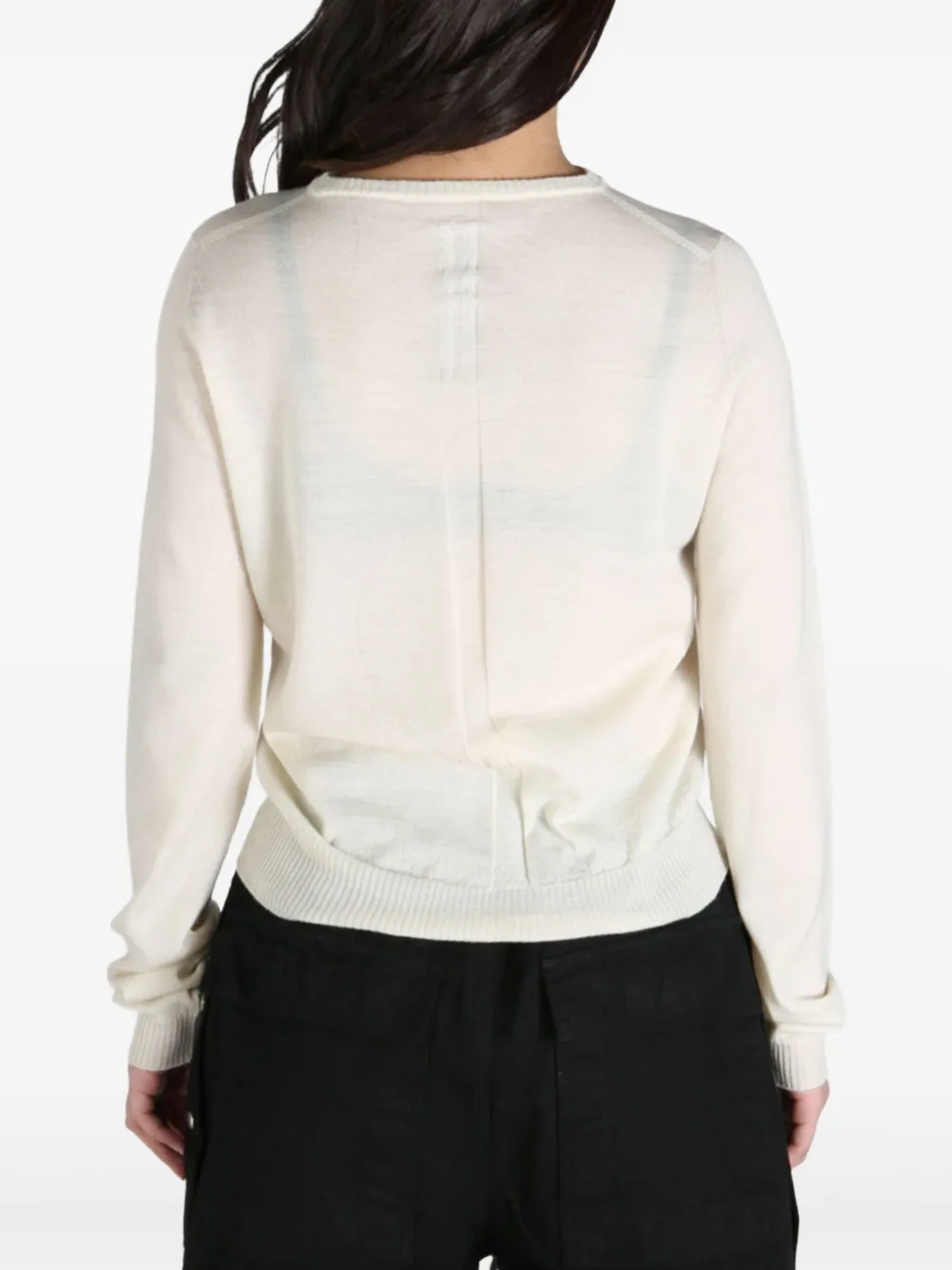 Rick Owens Biker Level sweater Wit